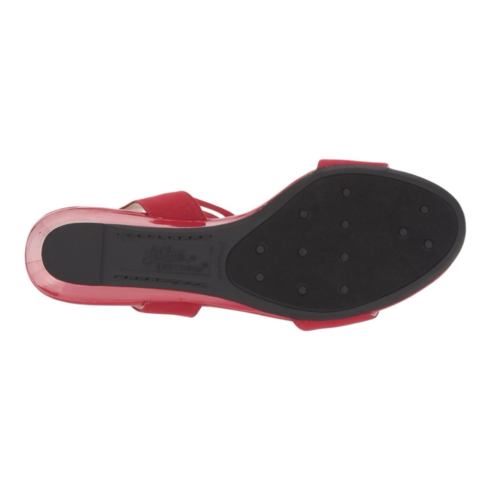 Life Stride Soft System Yolo Wedge Sandals Red, Size 7.5 - Picture 6 of 9